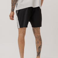 Track Stripe Short in Black