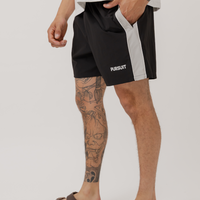 Track Stripe Short in Black
