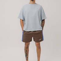 Track Stripe Short in Umber