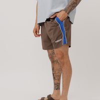 Track Stripe Short in Umber