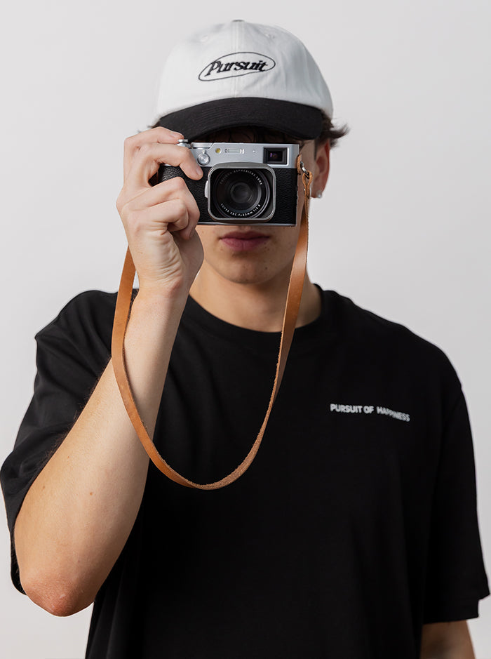 Circle Logo Dad Cap - White/Black