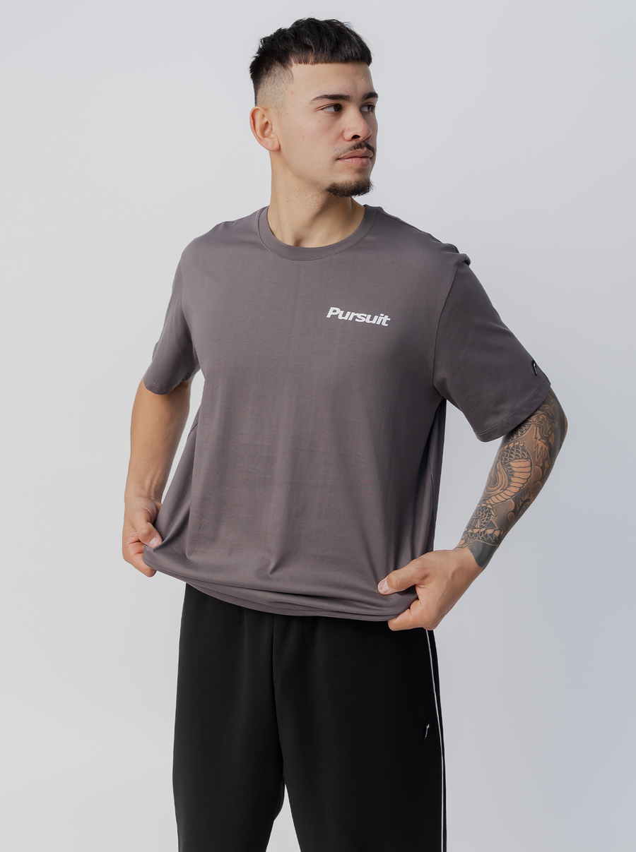 Calm Track Tee - Concrete