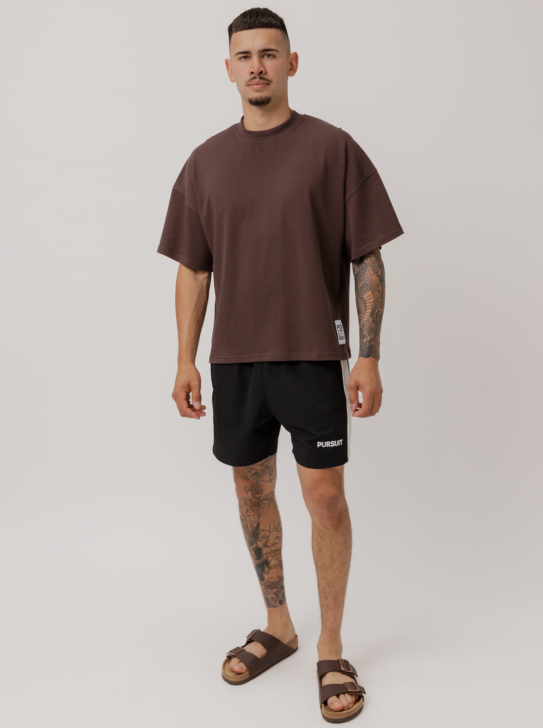 Heavyweight Boxy Tee in Umber