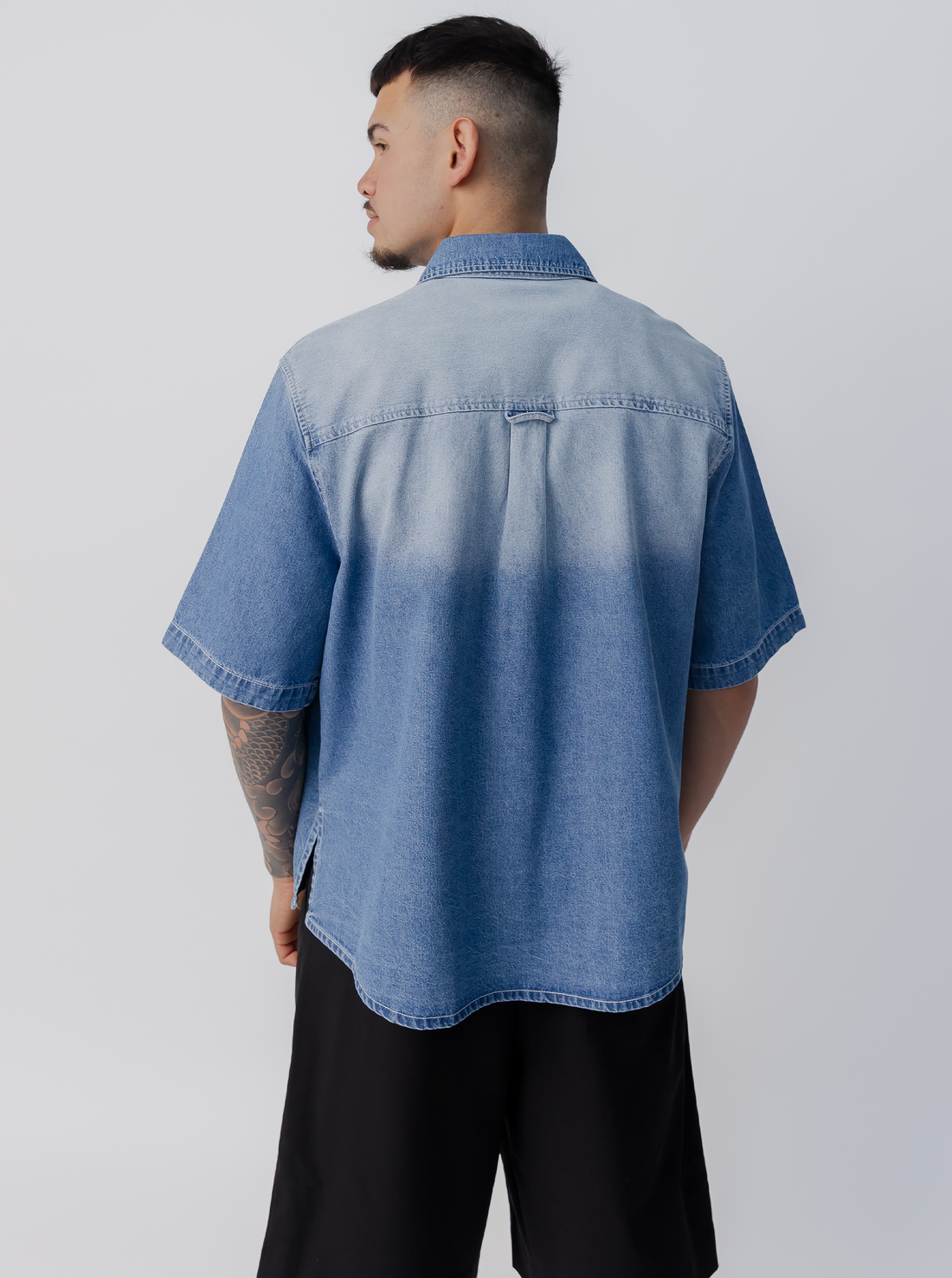 Drift Denim Shirt in Light Wash Denim