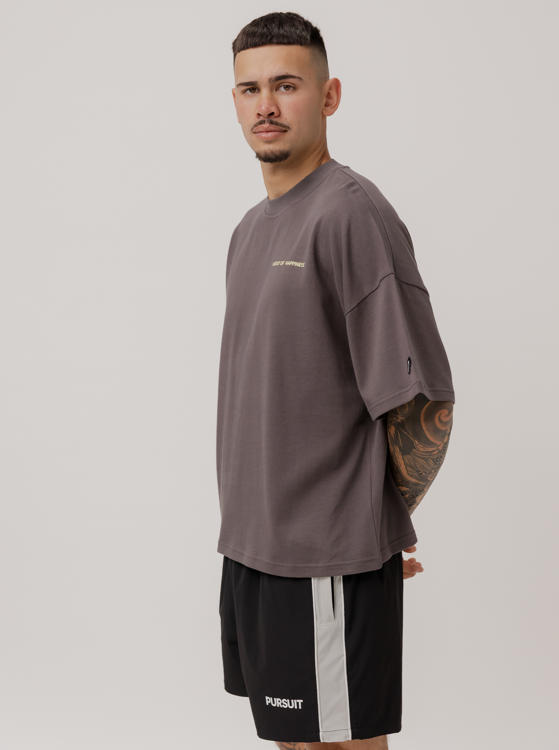 Slow Motion Boxy Tee in Concrete