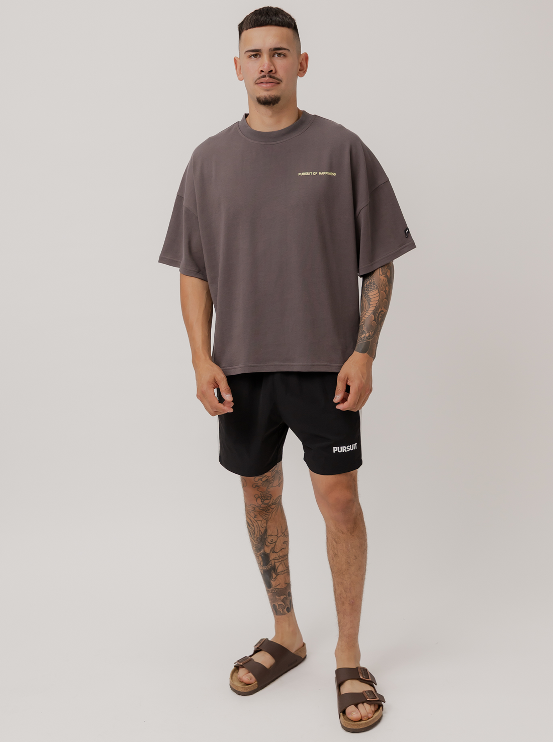 Slow Motion Boxy Tee in Concrete